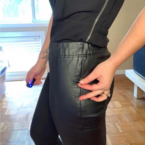 Club Monaco Faux Leather Pants - 8 - Picture 2 of 7